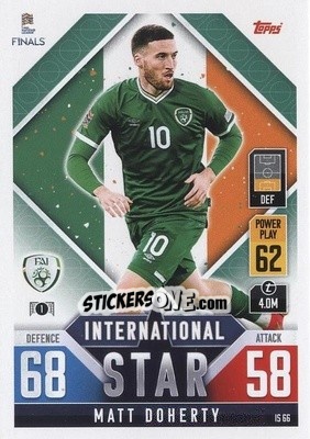 Figurina Matt Doherty - The Road to UEFA Nations League Finals 2022-2023. Match Attax 101 - Topps