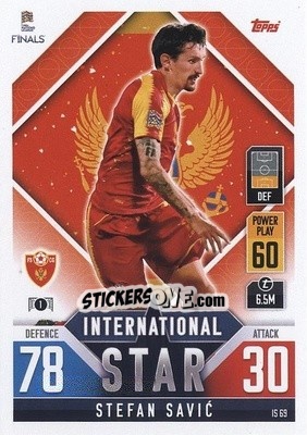 Sticker Stefan Savić - The Road To Uefa Nations League Finals 2022-2023. Match Attax 101 n. IS69 - Topps