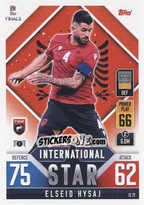 Sticker Elseid Hysaj - The Road to UEFA Nations League Finals 2022-2023. Match Attax 101 - Topps