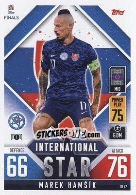 Cromo Marek Hamšïk - The Road To Uefa Nations League Finals 2022-2023. Match Attax 101 n. IS77 - Topps