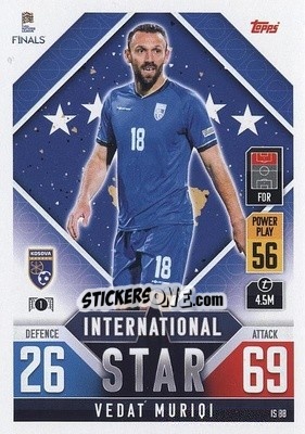 Cromo Vedat Muriqi - The Road to UEFA Nations League Finals 2022-2023. Match Attax 101 - Topps
