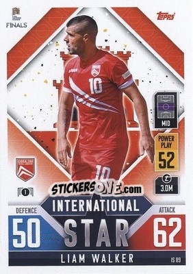 Figurina Liam Walker - The Road to UEFA Nations League Finals 2022-2023. Match Attax 101 - Topps