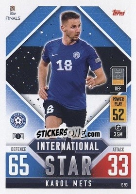 Sticker Karol Mets - The Road to UEFA Nations League Finals 2022-2023. Match Attax 101 - Topps