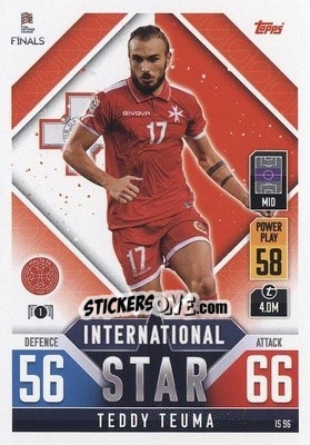 Cromo Teddy Teuma - The Road to UEFA Nations League Finals 2022-2023. Match Attax 101 - Topps