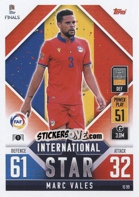 Figurina Marc Vales - The Road to UEFA Nations League Finals 2022-2023. Match Attax 101 - Topps