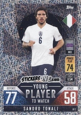 Figurina Sandro Tonali - The Road to UEFA Nations League Finals 2022-2023. Match Attax 101 - Topps