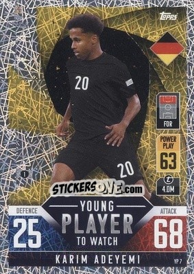 Sticker Karim Adeyemi - The Road to UEFA Nations League Finals 2022-2023. Match Attax 101 - Topps