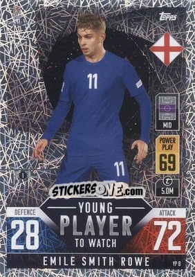 Sticker Emile Smith Rowe - The Road To Uefa Nations League Finals 2022-2023. Match Attax 101 n. YP8 - Topps