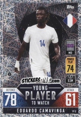 Sticker Eduardo Camavinga - The Road To Uefa Nations League Finals 2022-2023. Match Attax 101 n. YP12 - Topps