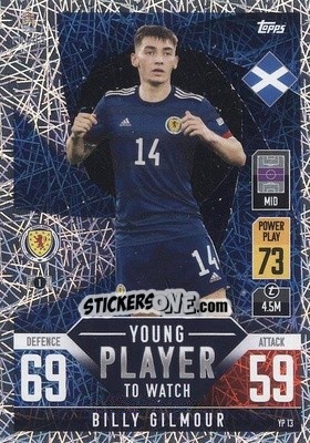 Cromo Billy Gilmour - The Road to UEFA Nations League Finals 2022-2023. Match Attax 101 - Topps