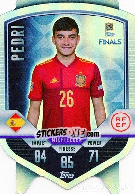 Sticker Pedri - The Road to UEFA Nations League Finals 2022-2023. Match Attax 101 - Topps