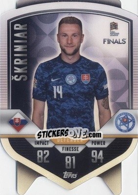 Cromo Milan Škriniar - The Road to UEFA Nations League Finals 2022-2023. Match Attax 101 - Topps