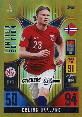 Figurina Erling Haaland - The Road to UEFA Nations League Finals 2022-2023. Match Attax 101 - Topps