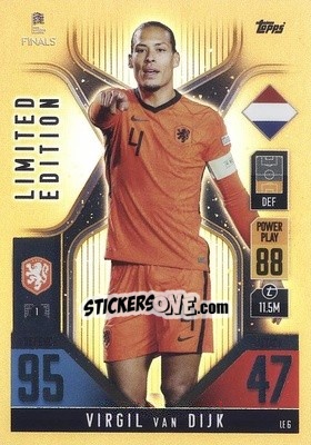 Sticker Virgil van Dijk - The Road To Uefa Nations League Finals 2022-2023. Match Attax 101 n. LE6 - Topps