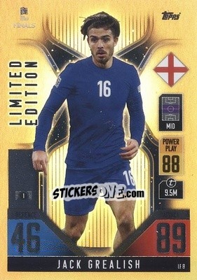 Sticker Jack Grealish - The Road To Uefa Nations League Finals 2022-2023. Match Attax 101 n. LE8 - Topps