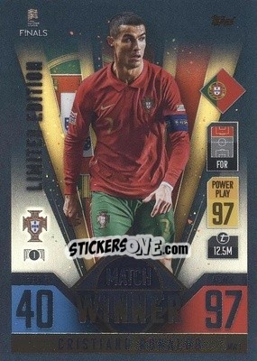 Sticker Cristiano Ronaldo - The Road To Uefa Nations League Finals 2022-2023. Match Attax 101 n. MW1 - Topps