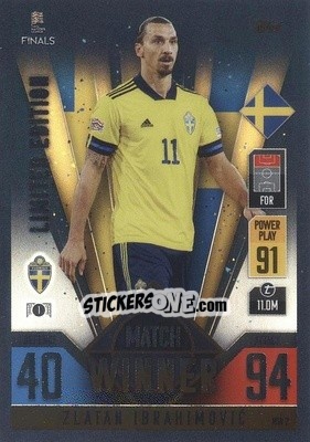 Sticker Zlatan Ibrahimović - The Road To Uefa Nations League Finals 2022-2023. Match Attax 101 n. MW2 - Topps