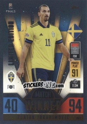 Cromo Zlatan Ibrahimović - The Road to UEFA Nations League Finals 2022-2023. Match Attax 101 - Topps