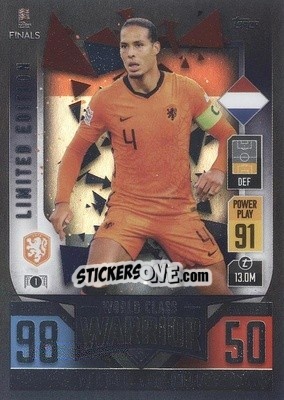 Sticker Virgil van Dijk - The Road To Uefa Nations League Finals 2022-2023. Match Attax 101 n. WW2 - Topps