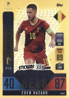 Sticker Eden Hazard - The Road to UEFA Nations League Finals 2022-2023. Match Attax 101 - Topps