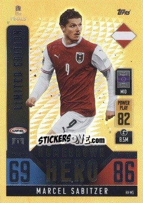 Sticker Marcel Sabitzer - The Road to UEFA Nations League Finals 2022-2023. Match Attax 101 - Topps