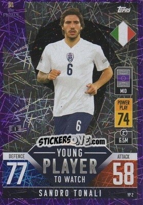 Sticker Sandro Tonali - The Road to UEFA Nations League Finals 2022-2023. Match Attax 101 - Topps
