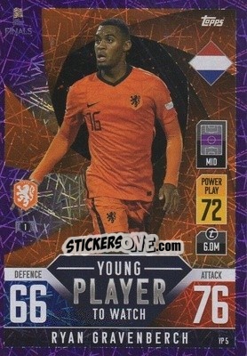 Sticker Ryan Gravenberch - The Road To Uefa Nations League Finals 2022-2023. Match Attax 101 n. YP5p - Topps