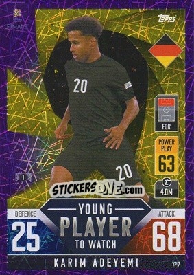 Cromo Karim Adeyemi - The Road to UEFA Nations League Finals 2022-2023. Match Attax 101 - Topps