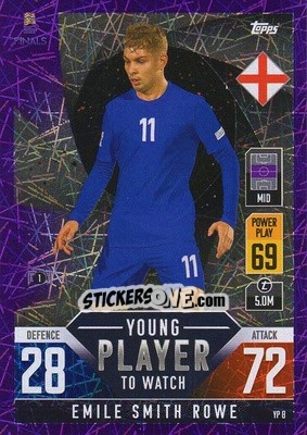 Sticker Emile Smith Rowe - The Road To Uefa Nations League Finals 2022-2023. Match Attax 101 n. YP8p - Topps
