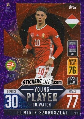 Sticker Dominik Szobboszlai - The Road To Uefa Nations League Finals 2022-2023. Match Attax 101 n. YP11p - Topps