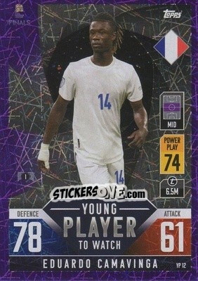 Sticker Eduardo Camavinga - The Road To Uefa Nations League Finals 2022-2023. Match Attax 101 n. YP12p - Topps