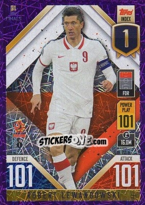 Sticker Robert Lewandowski - The Road to UEFA Nations League Finals 2022-2023. Match Attax 101 - Topps