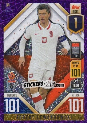 Figurina Robert Lewandowski - The Road to UEFA Nations League Finals 2022-2023. Match Attax 101 - Topps