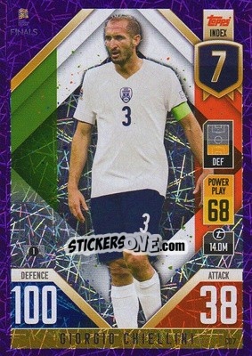 Sticker Giorgio Chiellini - The Road To Uefa Nations League Finals 2022-2023. Match Attax 101 n. CD7p - Topps