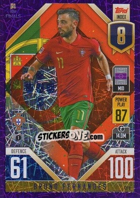 Sticker Bruno Fernandes - The Road to UEFA Nations League Finals 2022-2023. Match Attax 101 - Topps