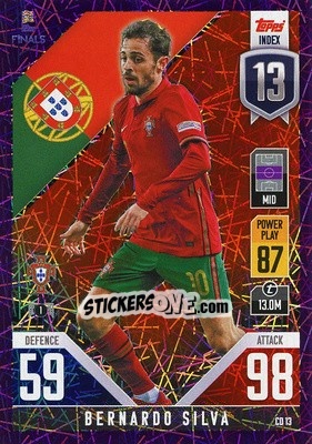 Sticker Bernardo Silva - The Road To Uefa Nations League Finals 2022-2023. Match Attax 101 n. CD13p - Topps