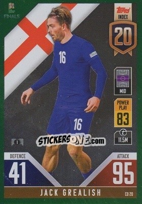 Sticker Jack Grealish - The Road to UEFA Nations League Finals 2022-2023. Match Attax 101 - Topps