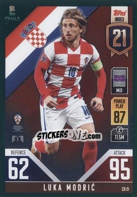 Cromo Luka Modrić - The Road to UEFA Nations League Finals 2022-2023. Match Attax 101 - Topps
