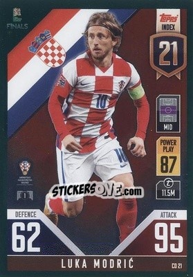 Sticker Luka Modrić - The Road To Uefa Nations League Finals 2022-2023. Match Attax 101 n. CD21g - Topps