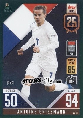 Sticker Antoine Griezmann - The Road To Uefa Nations League Finals 2022-2023. Match Attax 101 n. CD25g - Topps