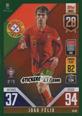 Sticker João Félix - The Road To Uefa Nations League Finals 2022-2023. Match Attax 101 n. CD28g - Topps