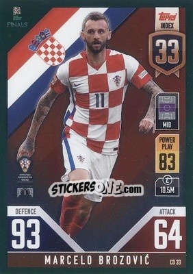Sticker Marcelo Brozović - The Road To Uefa Nations League Finals 2022-2023. Match Attax 101 n. CD33g - Topps