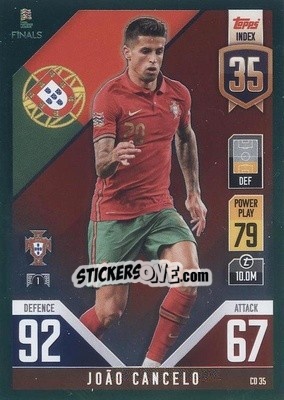 Sticker João Cancelo - The Road To Uefa Nations League Finals 2022-2023. Match Attax 101 n. CD35g - Topps