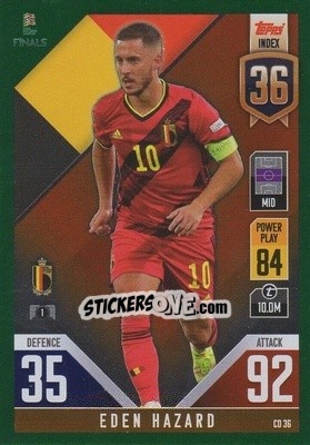 Sticker Eden Hazard - The Road To Uefa Nations League Finals 2022-2023. Match Attax 101 n. CD36g - Topps