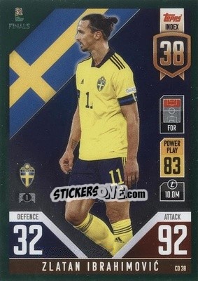 Cromo Zlatan Ibrahimović - The Road to UEFA Nations League Finals 2022-2023. Match Attax 101 - Topps