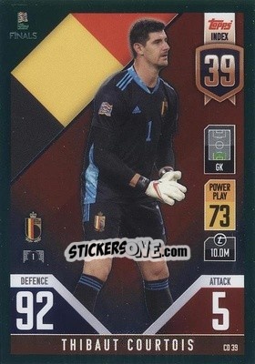 Sticker Thibaut Courtois - The Road To Uefa Nations League Finals 2022-2023. Match Attax 101 n. CD39g - Topps