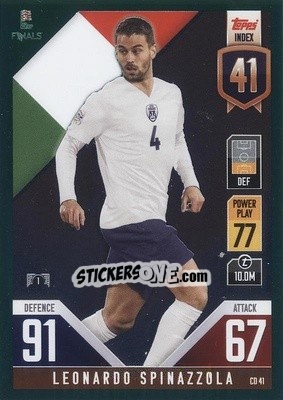 Cromo Leonardo Spinazzola - The Road to UEFA Nations League Finals 2022-2023. Match Attax 101 - Topps