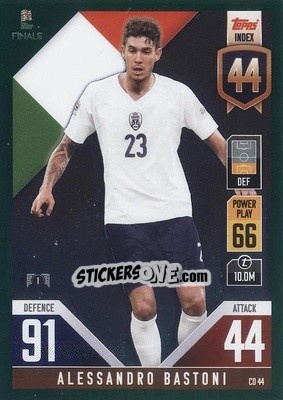 Figurina Alessandro Bastoni - The Road to UEFA Nations League Finals 2022-2023. Match Attax 101 - Topps