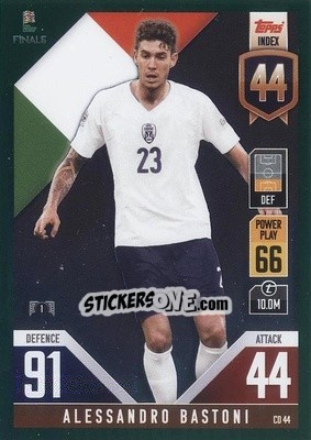 Sticker Alessandro Bastoni - The Road To Uefa Nations League Finals 2022-2023. Match Attax 101 n. CD44g - Topps