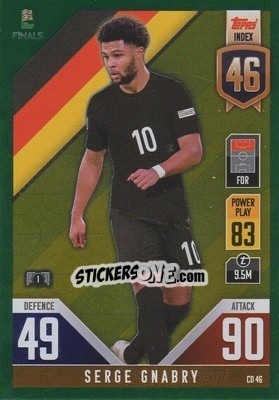 Sticker Serge Gnabry - The Road To Uefa Nations League Finals 2022-2023. Match Attax 101 n. CD46g - Topps